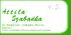 attila szabadka business card